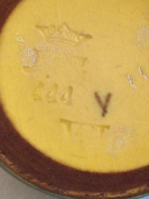 Vase with an impressed crown mark with 444 and V11 Vase with an impressed crown mark with 444 and V11