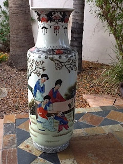 front of vase front of vase