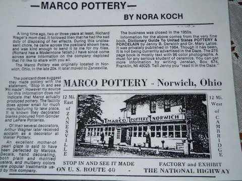 marco pottery