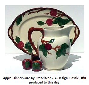 franciscan pottery apple pattern