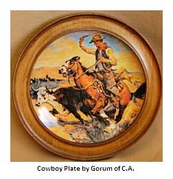 Gorham China Cowboy plate