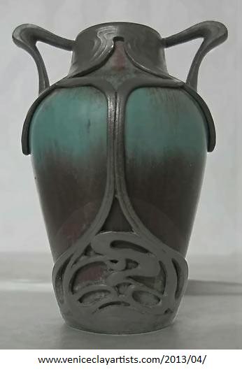 amphora-glass-pewter-art-nouveau-vase