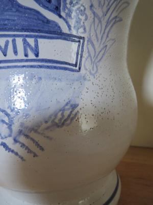 Antique albarello maiolica hand painted apothecary pot / jar - Italian or Spanish?