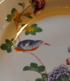 bone china ware rock bird pattern