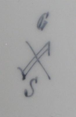 Antique Vase with Cryptic G S mark and Crossed Lines