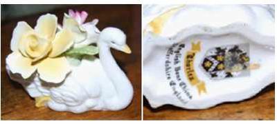 Thorley's of Staffordshire - Swan With Flowers - Fine Bone China