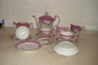 Asian Tea Set (Chinese/Taiwanese) with 'Rabbit' Pottery Mark Stamp