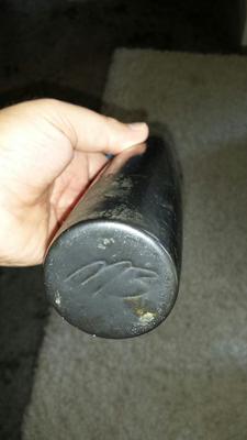 Black Art Vase with M3 or MB Initials Signature mark