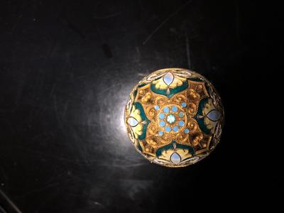 top Russian silver and cloisonne enameled egg