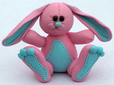 Cold Porcelain Pink Bunny