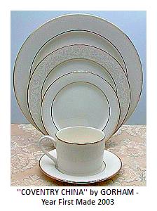 Gorham's Coventry China