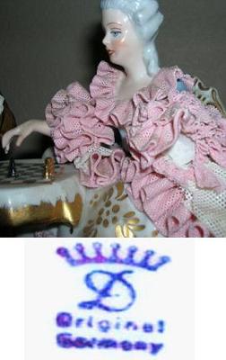 Crown Pottery Mark Over a Cursive 