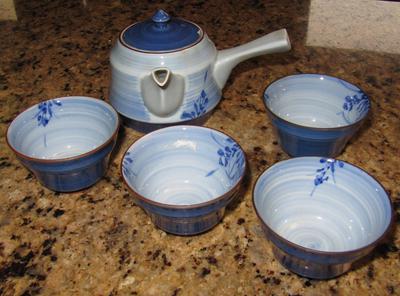  Japanese Blue Mark on Tea Set