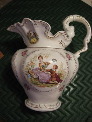 Decorative Pitcher with Watteau paintings Query - Pedder 