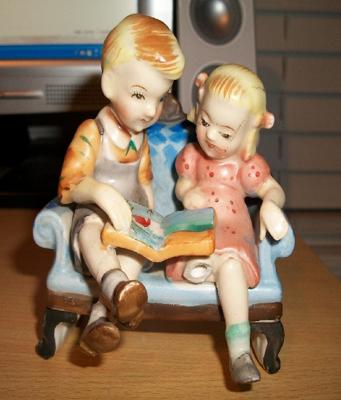 Dick and Jane Figurine? - With DC Pottery Mark on Base?