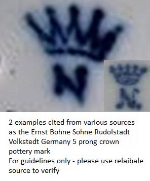 Ernst-Bohne-Sohne-Rudolstadt-Volkstedt-Germany-5-prong-crown-pottery-mark