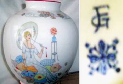 F G or G F Pottery Mark Query - This is the mark on the bottom of vase