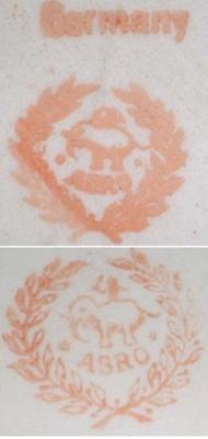 ASRO Fine Bone China Porcelain Mark Query With Bird Sitting on Elephant's Back