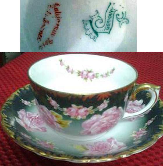 germany s mark on cup & saucer