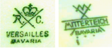 Rosenthal's 'Versailles' and Mitterteich's Pottery Marks