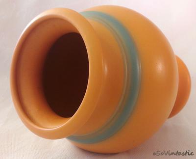 The vase on its side