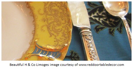 h and co limoges table-setting