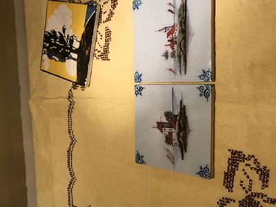 Hand painted tiles. Northern European?