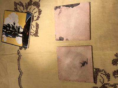 Hand painted tiles. Northern European?