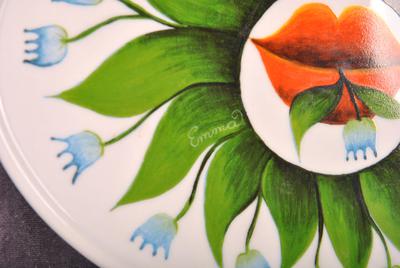 Close up of artist signature