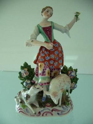 Impressed anchor mark on (English?) porcelain figure