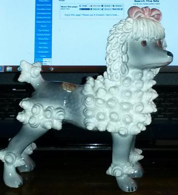  Vintage Italy Montrose Label Poodle Figure