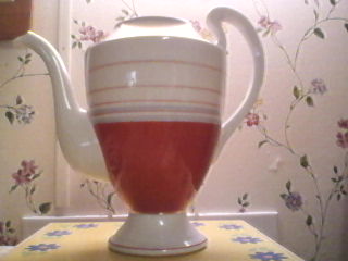 Japanese Tea Set - H inside of a flower and says hand painted japan