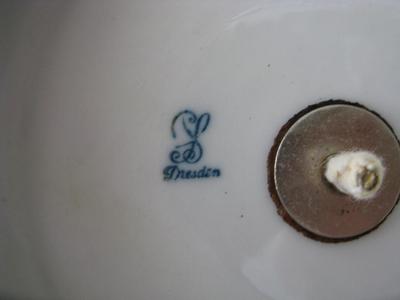 Mark On Fine Urn with 'Dresden' and initials 'TS' or 'JS'