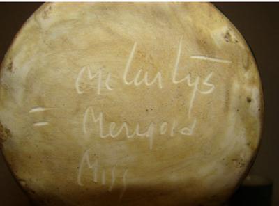 McCarty Pottery bottle vase signature mark