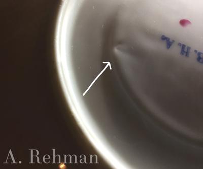 Mystery backstamp B.H.A., impressed C, painted comma mark?