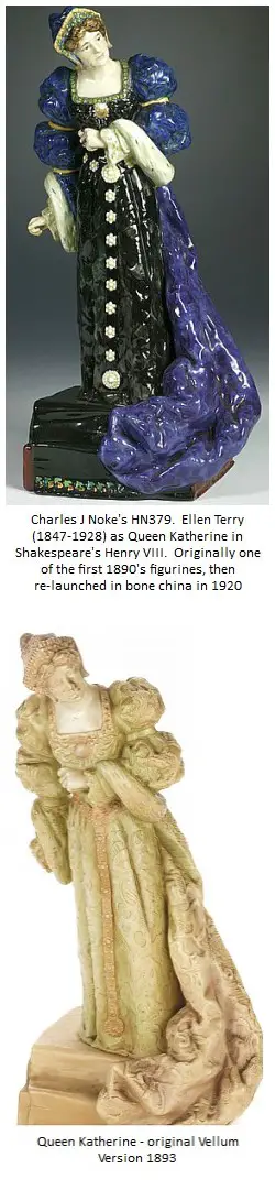 noke's vellum figurine compared with bone china