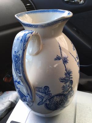 Please help ID a Garter type mark with F.J.E on large transferware jug. 