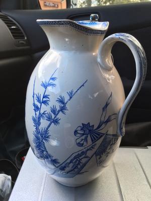 Please help ID a Garter type mark with F.J.E on large transferware jug. 