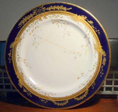 Crossed Hammers with Crown Pottery Mark on Plate