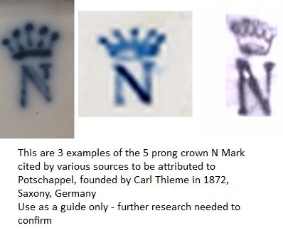 potschapel-carl-thieme-5prong-crown-N-pottery-mark