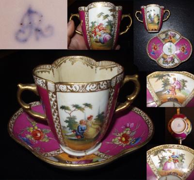 Pottery Mark Query - AR or JR or IR on Quatrefoil Cup and Saucer