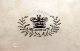Pottery Mark Query - Crown above the word HARDY with a laurel leaves surround