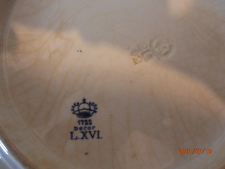 Pottery Mark Query - Crown 'DECOR LXVI' and an Impressed Stamp of Writing in a Circle with Letters Inside and Beneath
