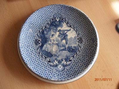 Pottery Mark Query - Crown 'DECOR LXVI' and an Impressed Stamp of Writing in a Circle with Letters Inside and Beneath