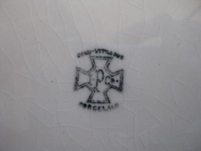 Pottery Mark Query IPC (I P C) Initials inside iron cross symbol with 'Beau Vitreous' Above