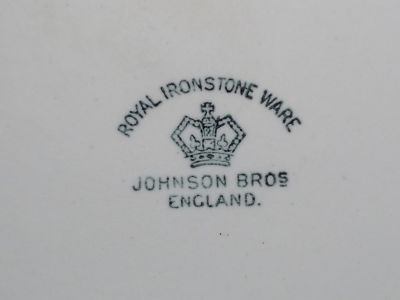 johnson bros pottery mark query basin wash