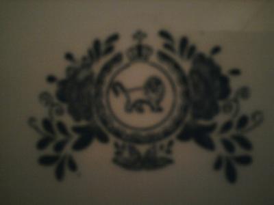 Pottery Mark Query - Lion encircled with leaves with hovering crown