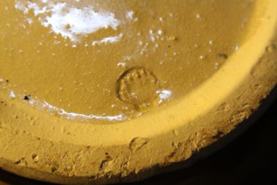 Pottery Mark Query - Looks like reverse N letter beneath glazing/pottery Jar