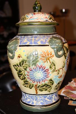 Pottery Mark Query - Looks like reverse N letter beneath glazing/pottery Jar