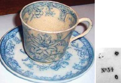 Pottery Mark Query - Tiny Blue Sun or Star?